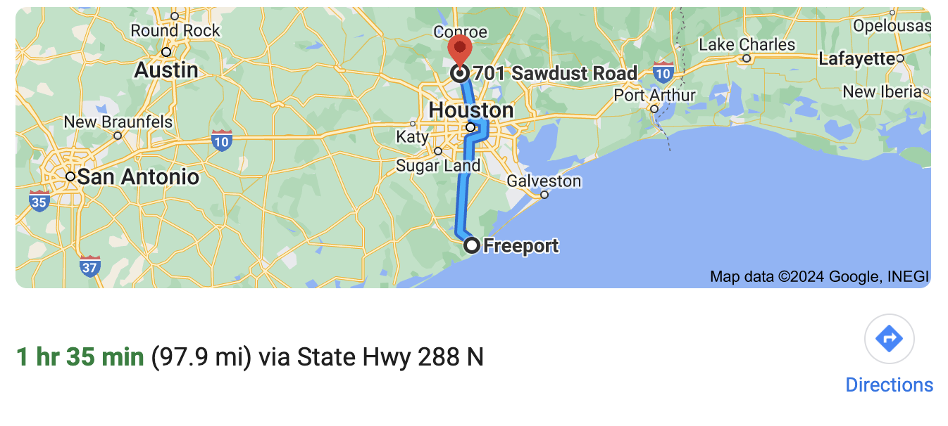 Directions to Freeport, Texas photographer, Bri Sullivan's studio.