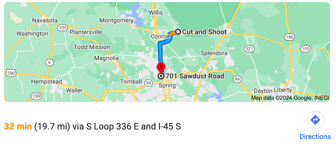 Directions to Cut and Shoot Photographer, Bri Sullivan's studio.