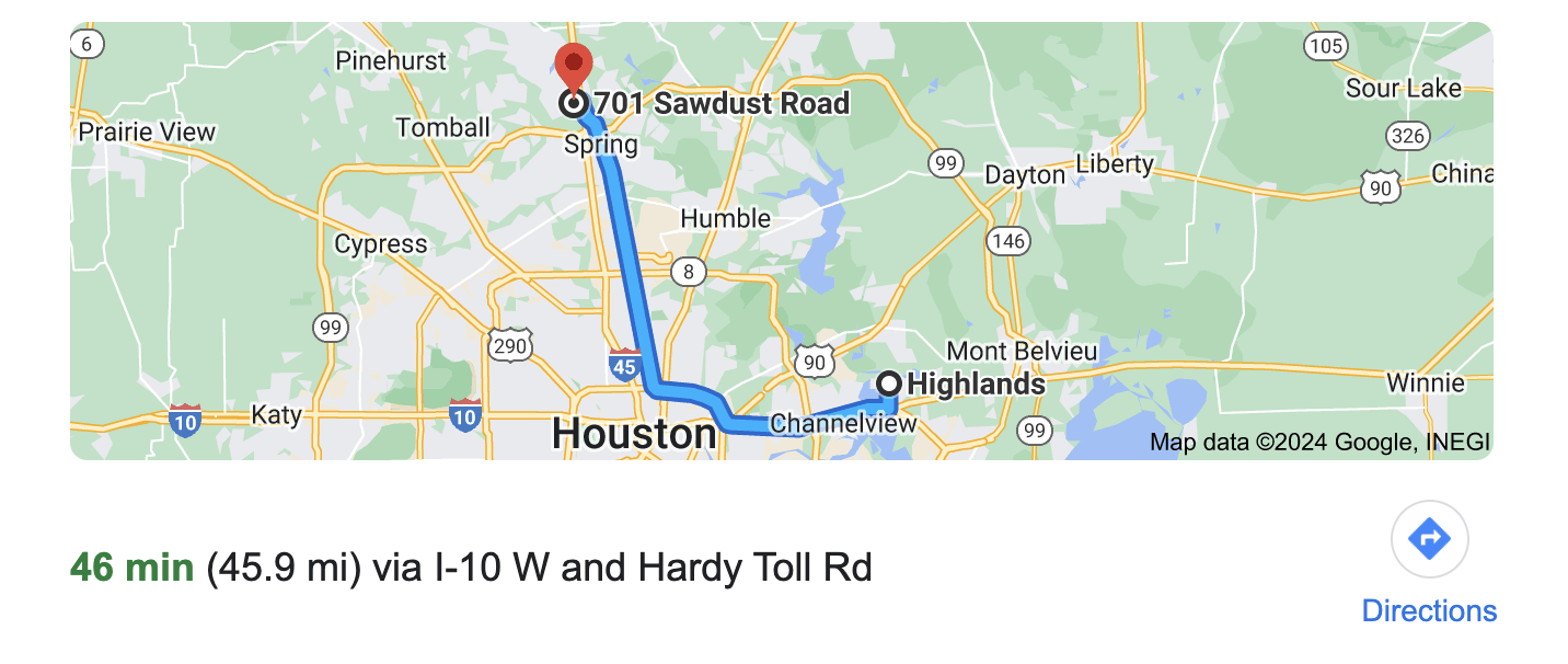 Directions to The Highlands, Texas Photographer, Bri Sullivan Photography studio. 